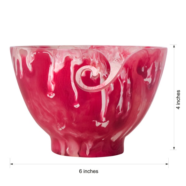 Ommi Handcrafted Resin Yarn Bowl, Knitting Resin Storage Bowl, Crochet Kit Organizer. (Pink)